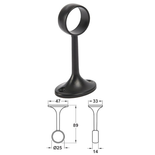 Accesorios para Hafele Riel Colgante Redondo Acero Negro 25mm Riel de Armario Riel Colgante - Imagen 14 de 17