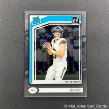 2024 Clearly Donruss Bo Nix Rated Rookie #56 Denver Broncos (RC)