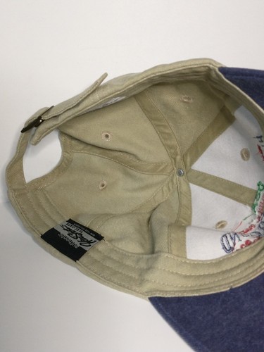 RARA Gorra Azul Tostado *ERROR* WISCONSIN RADIO PÚBLICA JONATHAN OVERBY *MAL ESCRITA - Imagen 8 de 10