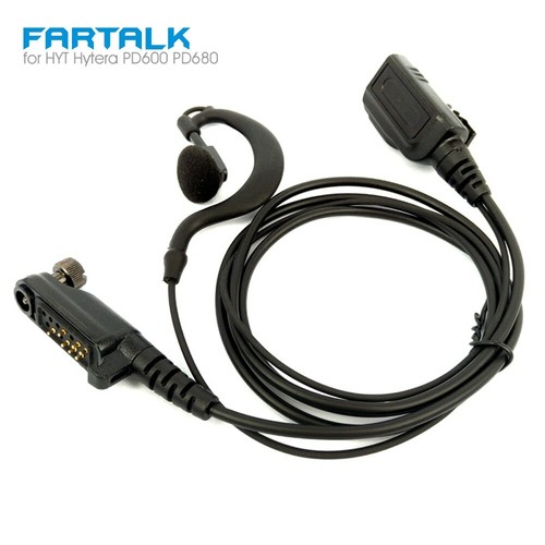 Casque micro Earhook pour HYT Hytera PD600 PD602 PD605 PD662 PD665 PD680 - Photo 7/12