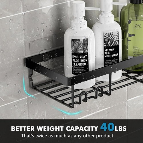 5x Bathroom Shower Caddy Shelf Organiser No Drill Wall Mounted Shower Shelves US - Picture 12 of 12