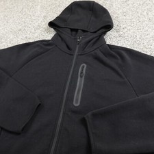 Uniqlo Hoodie Mens L Black Stretch Dry Sweat Performance Zip Sweatshirt Jacket
