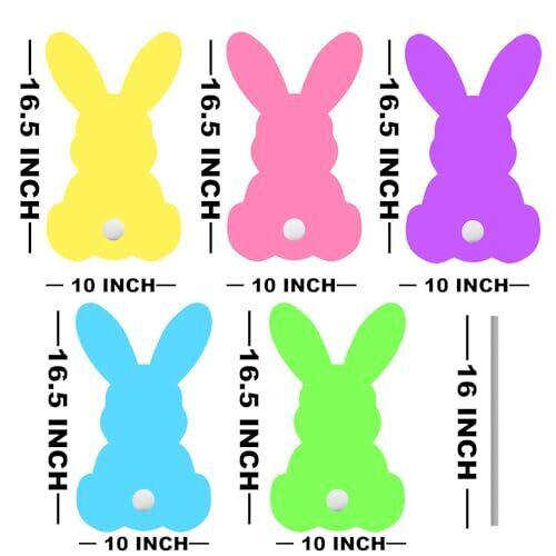 5 Pcs Glow Large Easter Bunny Yard Signs Outdoor for Easter Decorations LED S... - Picture 4 of 7