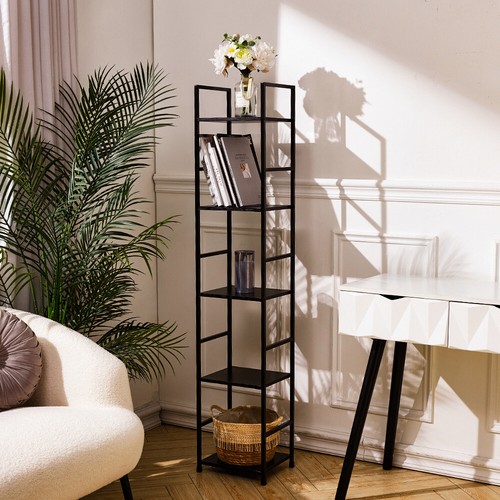 Metal Bookshelf Multifunctional Storage Display Bookcase Stand Unit Living Room - Picture 25 of 35
