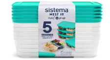 Sistema 5-Pack Nest It Meal Prep Food Storage...