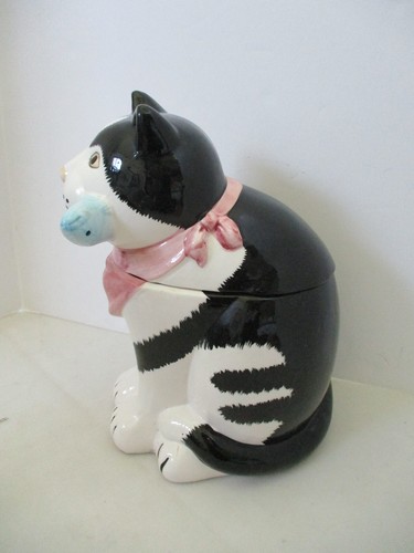Vintage Cookie Jar Cat and Fish Ceramic - Picture 18 of 18