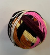 New NWOT Nomadic Yarns Trusty Sock Self-Striping Sock Yarn in Birthday Cake