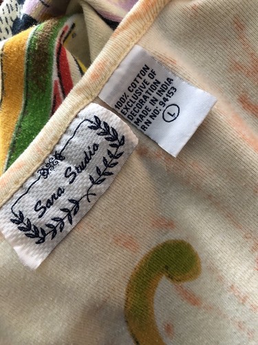 Vtg Embellished Graphic Tee T-Shirt Venice City Design Beaded Sequins Size Large - Picture 9 of 9