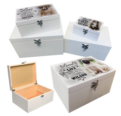 Urna personalizada de madera maciza de pino blanco para mascotas, ataúd para gato o perro, urna conmemorativa. - Imagen 10 de 17