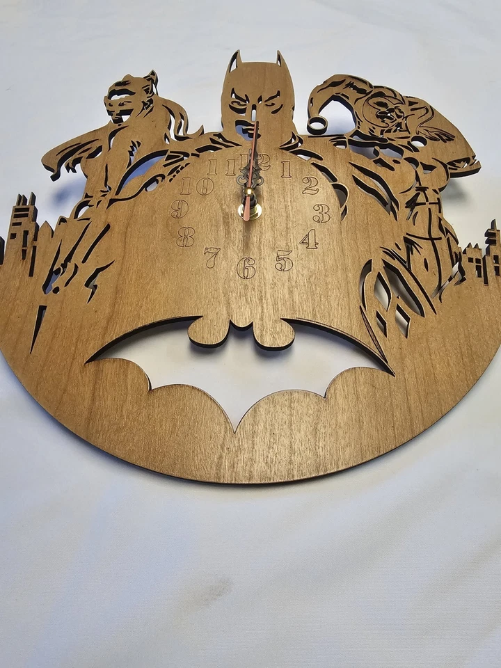 Batman, Cat Woman, And Harley Quinn 5mm Wall Clock Handmade - Image 2 of 4