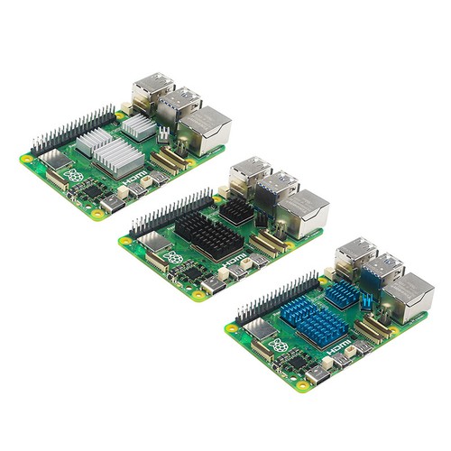 4pcs Aluminiumkühlung Kühlkörper für Himbeer PI5 Wärme Kühler Kühler Kühler - Photo 3/11