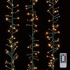 Raz Imports Christmas Cluster Lights 10 Foot Garland 300 Warm White LED Lghts