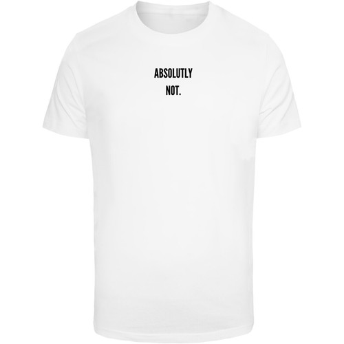 Mister Tee Absolutely Not Tee Herren T-Shirt Schriftzug Baumwolle Jersey Regular - Picture 3 of 20