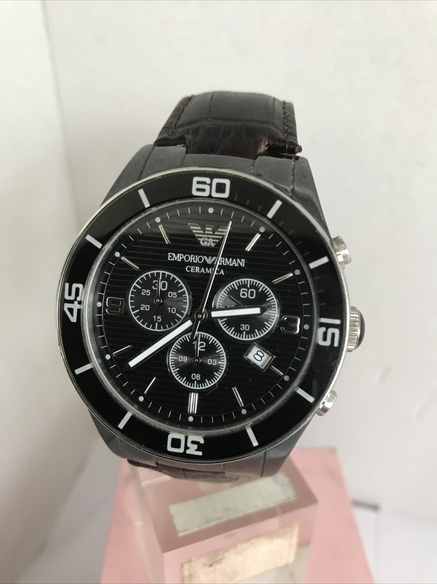 Emporio Armani Ceramica AR1421 Men's Wristwatch - Black for
