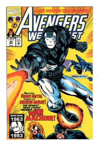 WEST COAST AVENGERS 94 (9.0) 1° JAMES RHODES come MACCHINA DA GUERRA (SPEDIZIONE GRATUITA) * - Foto 1 di 2