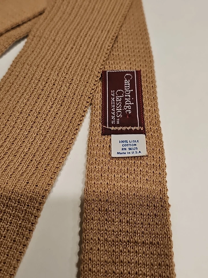 Cambridge Classics By Mervyns Square Men's Tie Light Brown - Image 2 of 3