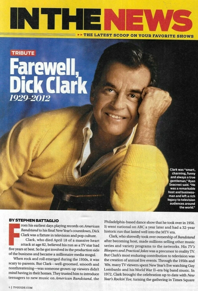 TV Guide Magazine NCIS L.A. Hawaii Five-0 Chris O'Donnell LL Cool J Dick Clark - Image 3 of 4