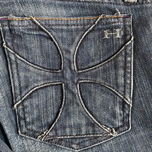 Habitual Jeans Women’s Deep End Size 29 Inseam 33” Rise 8” Lycra 2% Bootcut EUC - Picture 3 of 7