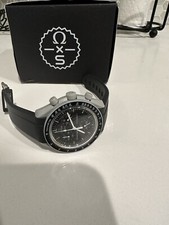 Omega x Swatch Mission to the Moon Watch Bioceramic Unisex w/Black Rubber Strap