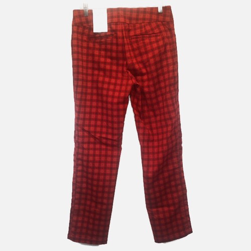 Neu Croft & Barrow Damenhose 6 Reg rot kariert mühelos anziehbar Stretch neu mit Etikett - Bild 4 von 9