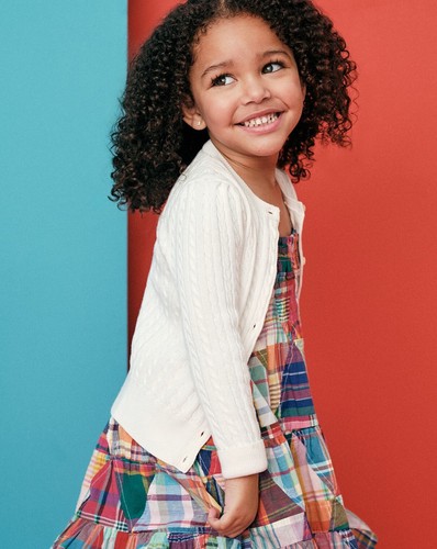 Polo Ralph Lauren Girl's Smoked Patchwork Cotton Madras Plaid Dress Multi Color - 第 4/4 張圖片