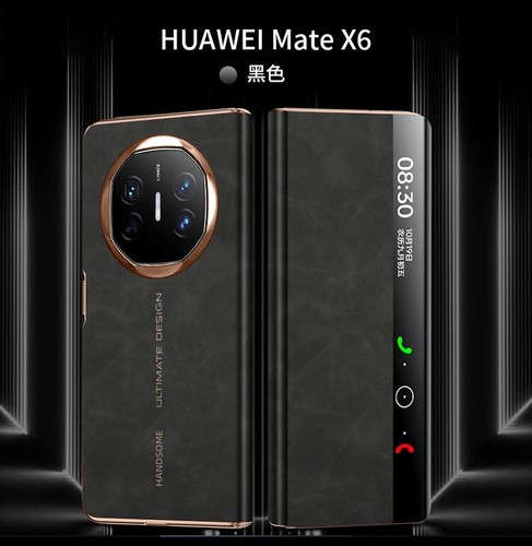 Business Plating Smart View Window leather Flip Cover Case For Huawei Mate X6 - Picture 11 of 19