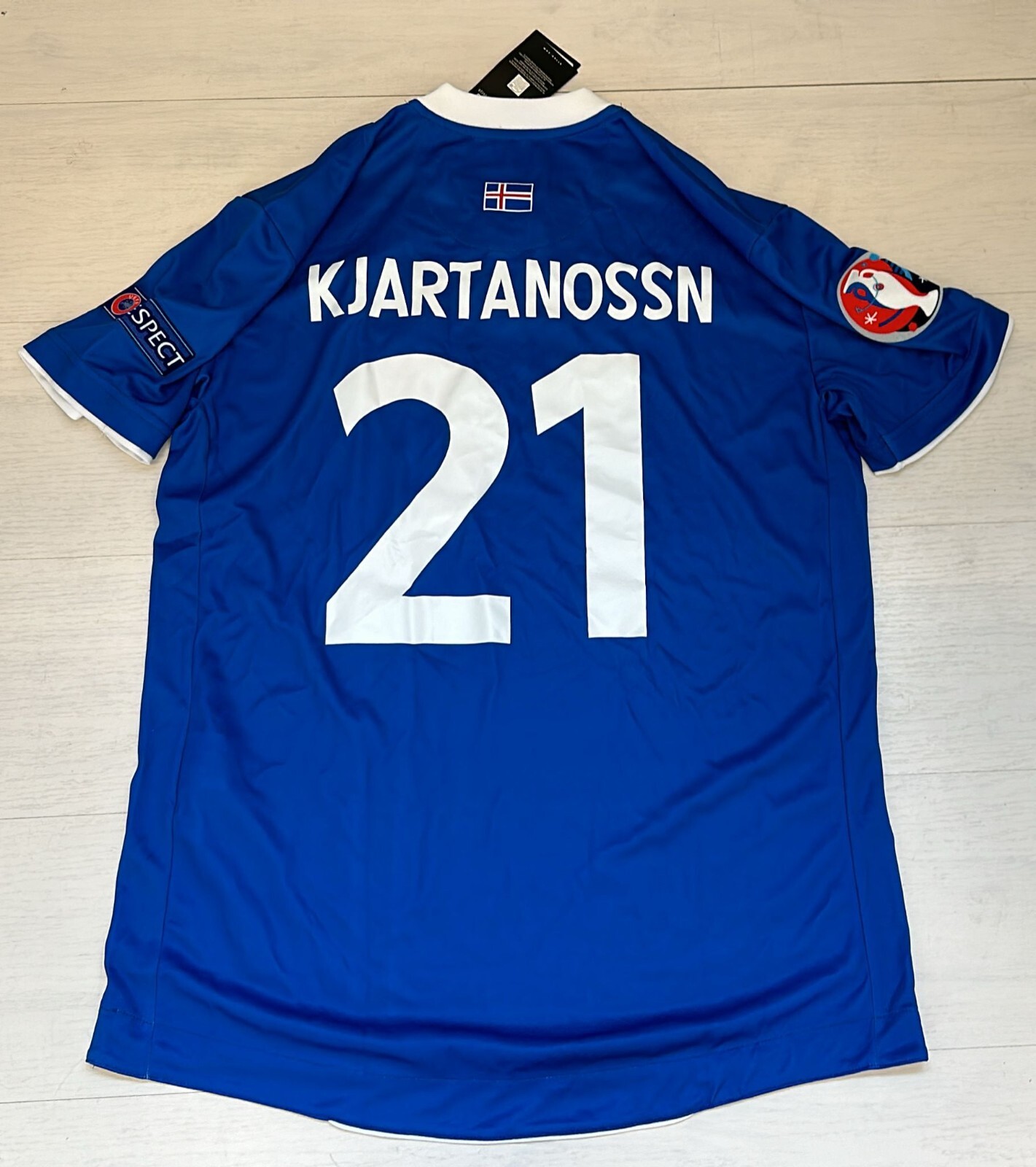 ALTRA 4900 63 KJARTANSSON 21 ISLANDA ICELAND MAGLIETTA JERSEY SHIRT EURO 2016 PATCH