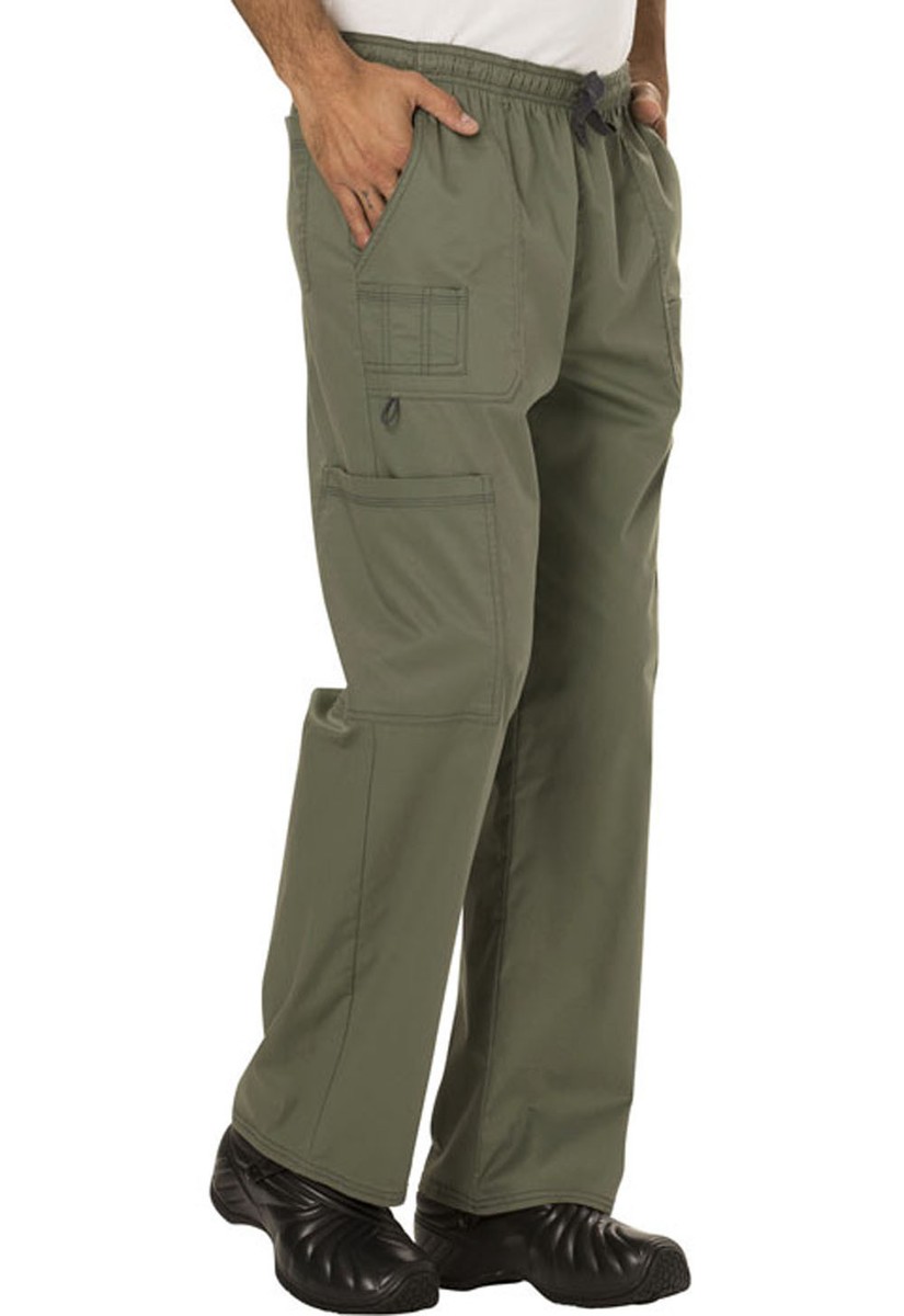 Olive Green Dickies Scrubs Gen Flex Mens Drawstring Cargo Pant