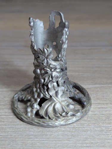 3" Candle Stick / Holder Grapes Set 2 1992 Seagull St Lucia WI Etain Pewter Zinn - Picture 4 of 15