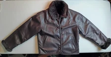BB Dakota Aviator Bomber Jacket Womens Large Brown Faux Leather Sherpa Lined