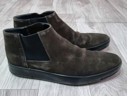 Prada Stiefel Herren Wildleder Knöchel Chelsea Braun Leder Slipper Turnschuhe Größe 10 - Bild 4 von 15