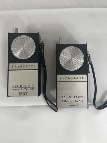 Midland Transette 13-103 Walkie Talkie Pair Vintage 1966 Untested