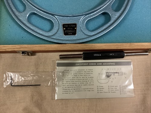 Fowler Rolling Digital Micrometer, 150-175mm, 0.01mm Graduation - Picture 7 of 12