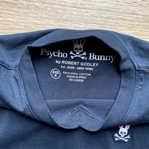 Psycho Bunny V-Neck T-Shirt Cotton Logo Tee Top Short Sleeve Size 4/XXS - Picture 3 of 5
