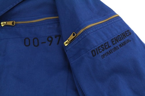 DIESEL J-Thompson-A L blau Zip Jacke Polokragen leicht Herren Logo - Bild 7 von 16
