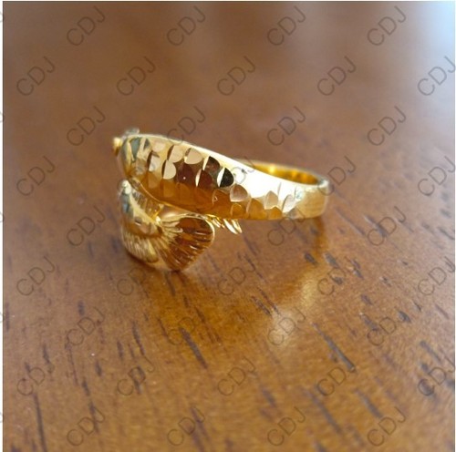 Lab Created Überraschungsgeschenk für Männer Tag Fisch Wickel Rubin Ring Gelbgold vergoldet - Bild 3 von 4