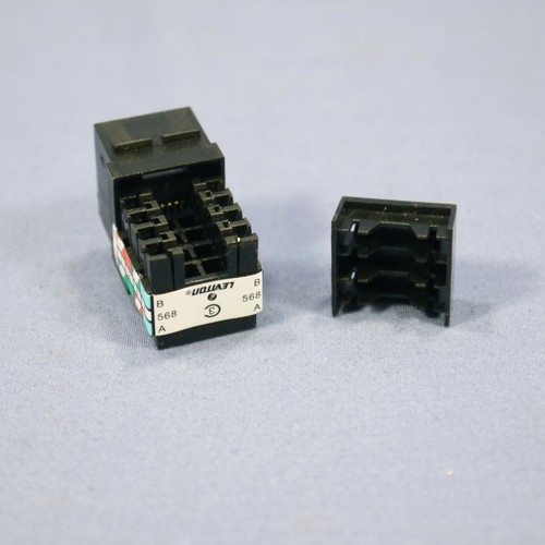 50 conectores de puerto rápido para teléfono de datos Leviton Black Cat 3 RJ45 teléfono 41108-RE3 - Imagen 5 de 6