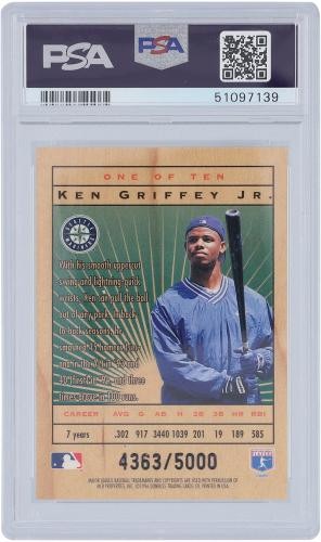 Ken Griffey Jr. Seattle Mariners 1996 Leaf Limited #1 #4363/5000 PSA 9 Card - Bild 2 von 2