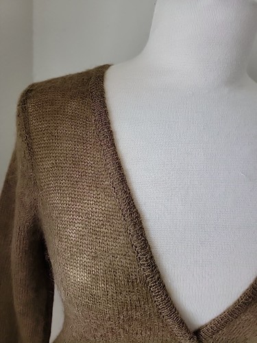 Boden Cardigan Sweater Mohair Wool Blend Women 8 Green Boho  Neutral - Picture 7 of 11