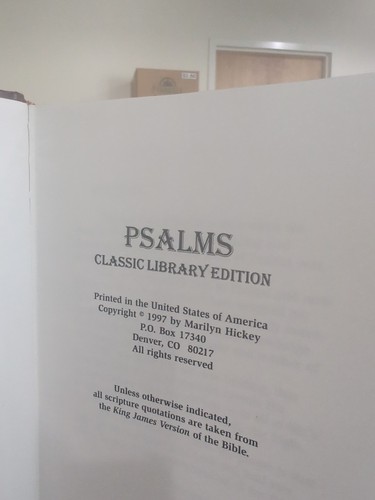 Psalms Classic Library Edition by Marilyn Hickey 1997 HC MR20 - Imagen 4 de 4