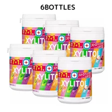 LOTTE XYLITOL Gum 7+1 Fruit Flavor Assorted bottle Gum【6bottles×133g】from Japan
