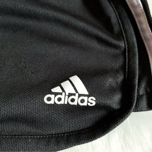 Adidas 3 Stripe Active Mesh Shorts Black & White S 7-8 - Picture 3 of 4