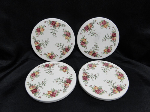 Royal Albert Old Country Roses: Set of Four Coasters, Orig Packaging, 4" - Picture 3 of 10