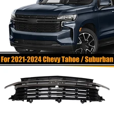 For 2021-2024 Chevy Tahoe / Suburban HC Style Front Mesh Grille Black 84329543