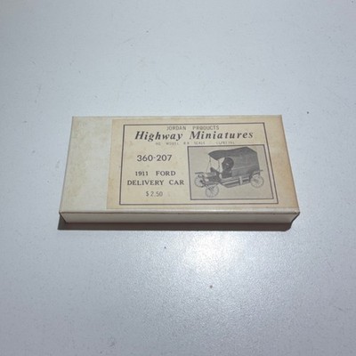 Jordan Highway Miniatures #360-207 HO Scale 1911 Ford Delivery Car Unbuilt Boxed