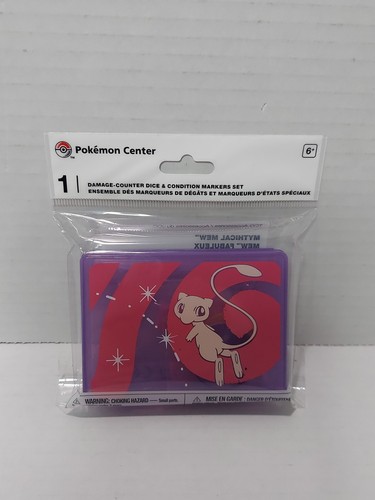 Pokemon Center Mythical Mew Damage Counter Dice & Condition Markers Set Sealed