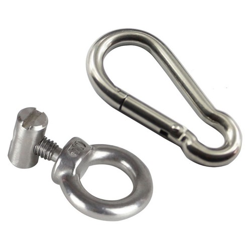 Reliable 10 Pack of Tent Track Rings with Spring Hooks for RV and Boat Awnings - Picture 2 of 10