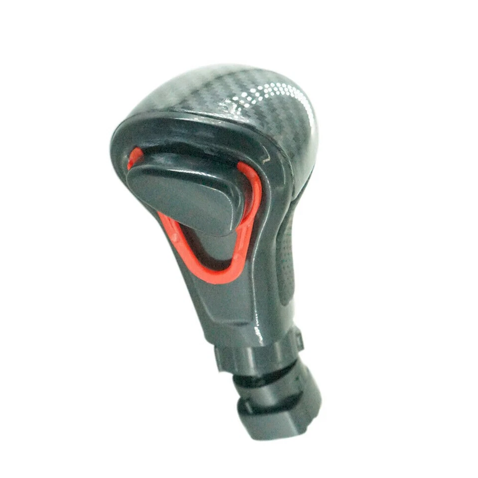 Reemplazar cubierta de perilla de cambio de marchas de consola de fibra de carbono para Audi A6 C6 C7 2006-2015 Foto 4 de 4