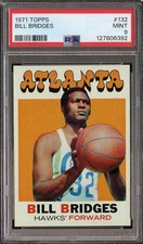 1971-72 Topps #132 Bill Bridges PSA 9 Hawks DP *INVAJ3488