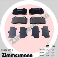 Zimmermann Bremsbelagsatz, Scheibenbremse 25528.135.1 FüR Abarth
